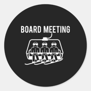 Sticker Rond Réunions du conseil d'administration - Wintersport