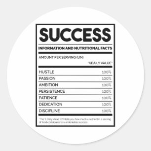 Sticker Rond Réussite Faits nutritionnels
