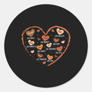 Sticker Rond Rêve du Mois de l'Histoire Noire Comme Martin Diri