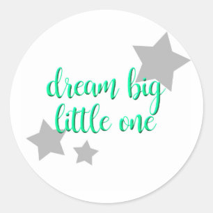 Sticker Rond rêve grand petit un simple moderne bébé
