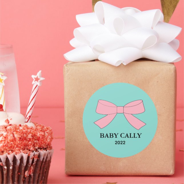 Sticker Rond Reveillez le genre Pink & Blue Party (Fête)