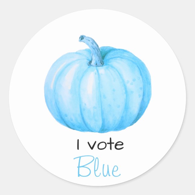 Sticker Rond Révélation de genre Je vote Baby shower Citrouille (Devant)
