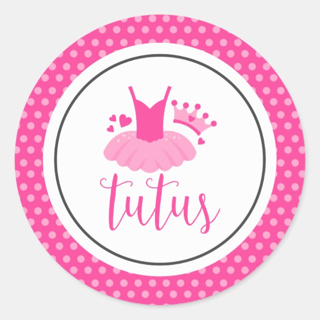 Sticker Rond Révélation de genre Tutus (Devant)