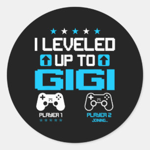 Sticker Rond Révéler J'Ai Été Jusqu'À Gigi Video Game Lover