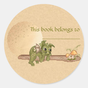 Sticker Rond Rêver le dragon