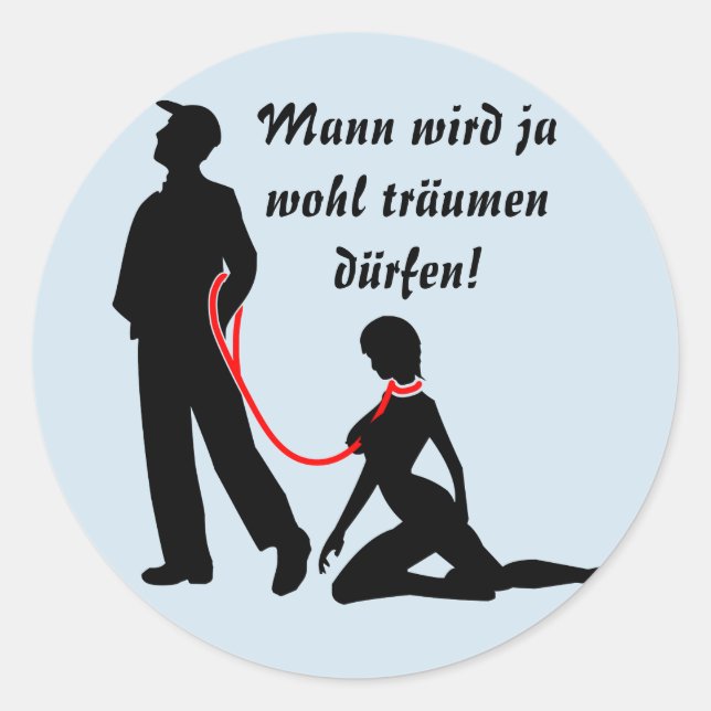 Sticker Rond Rêves d'hommes (Devant)