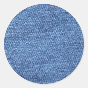 Sticker Rond Revêtement bleu blanc Denim - Regarder l'image
