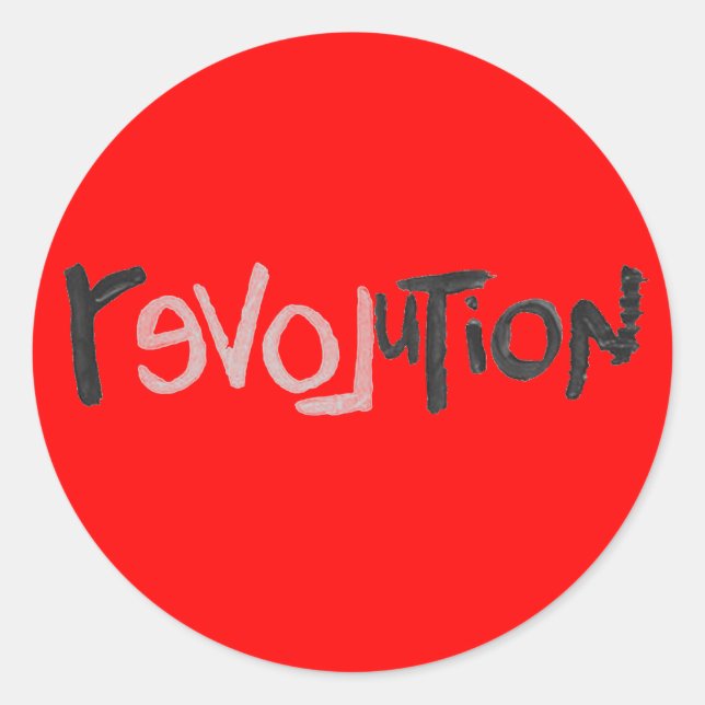 Sticker Rond Révolution - Anti-social (Devant)