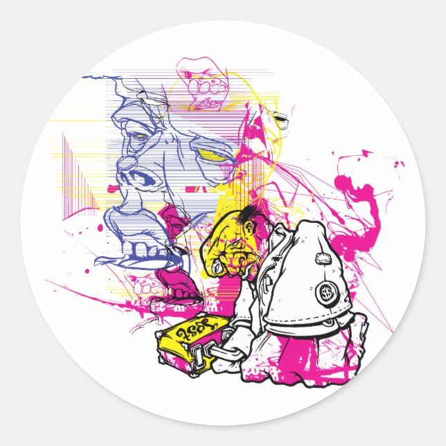 Sticker Rond Révolution du nucléaire (Devant)