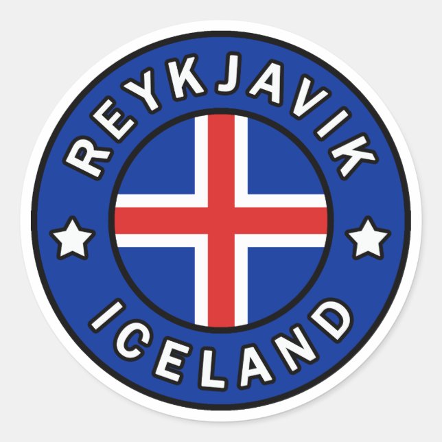 Sticker Rond Reykjavik Islande (Devant)