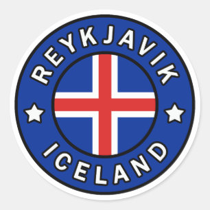 Sticker Rond Reykjavik Islande