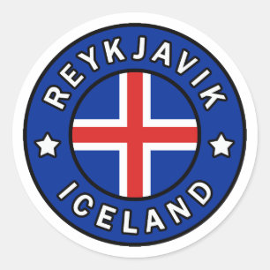 Sticker Rond Reykjavik Islande