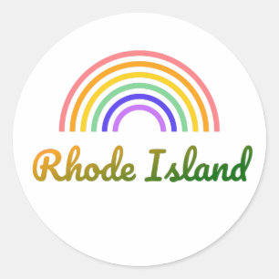 Sticker Rond Rhode Island - Newport - Université Brown