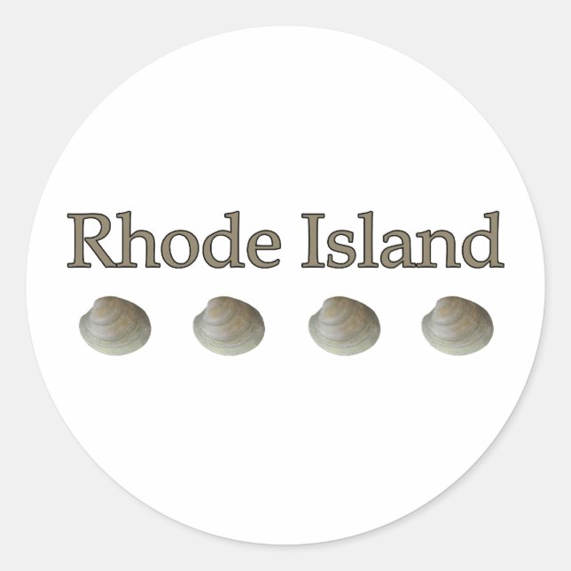 Sticker Rond Rhode Island (palourdes à quatre pattes) (Devant)
