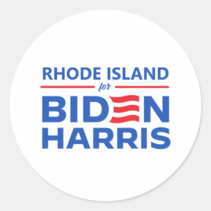 Sticker Rond Rhode Island pour Biden Harris