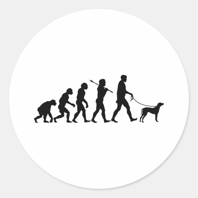 Sticker Rond Rhodesian Ridgeback (Devant)