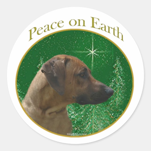 Sticker Rond Rhodesian Ridgeback (Devant)