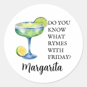 Sticker Rond Rhymes avec Vendredi Margarita