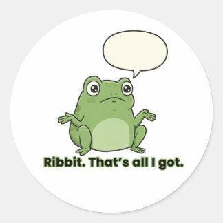 Sticker Rond Ribbit. C'est tout ce que j'ai.