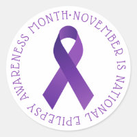 Ribbon du mois de sensibilisation à l'épilepsie na
