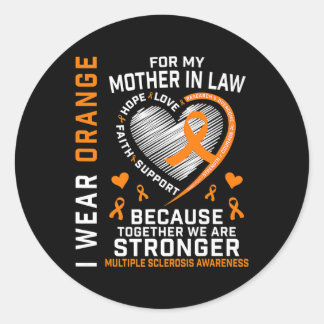 Sticker Rond Ribbon Ms Mère En Droit Sclérose En Plaque