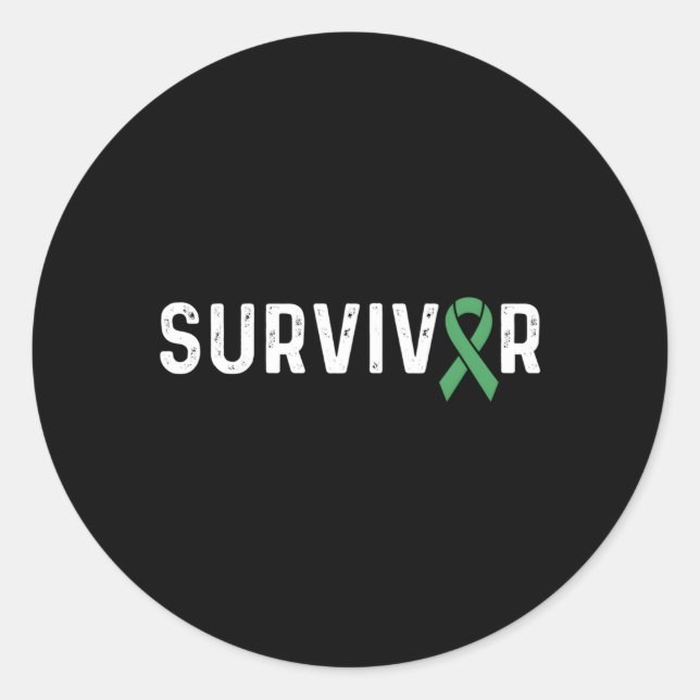 Sticker Rond Ribbon Survivor Rem non Hodgkin Lymphoma Awareness (Devant)