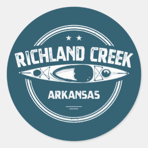 Sticker Rond Richland Creek Arkansas Kayaking