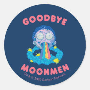 Sticker Rond RICK ET MORTY™  Adieu Moonmen