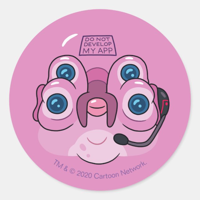 STICKER ROND RICK ET MORTY™ DO NOT DEVELOP MY APP (Devant)