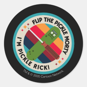 Sticker Rond RICK ET MORTY™   Motif des patchs d'espace externe