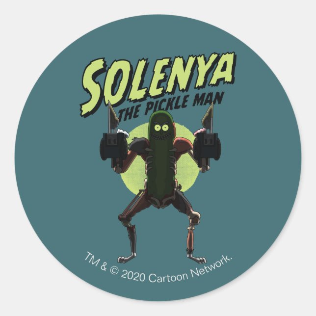 Sticker Rond RICK ET MORTY™ | Solenya - L'homme chiche (Devant)