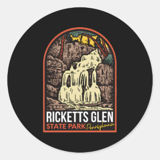 Sticker Rond Ricketts Glen State Park Pennsylvanie