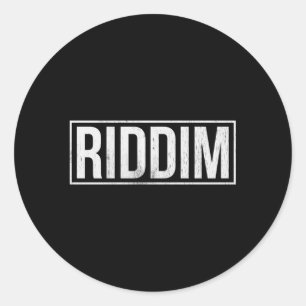 Sticker Rond Riddim Dubstep Edm Headbanger Bass Rave Festival