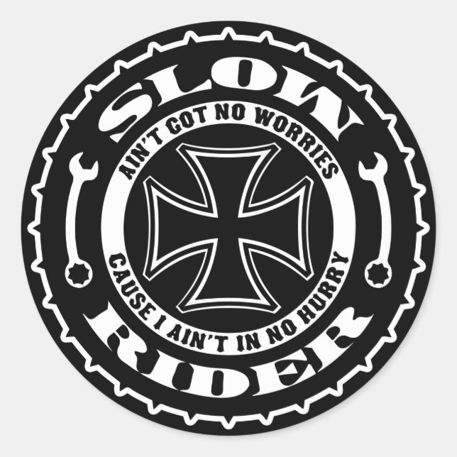 Sticker Rond Rider Lent (Devant)