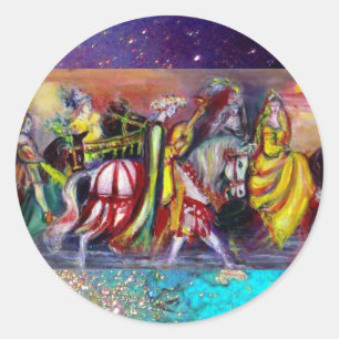 Sticker Rond RIDERS DANS le détail de la nuit
