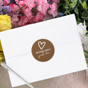 Sticker Rond Rien De Fancy Just Love Retro Mariage