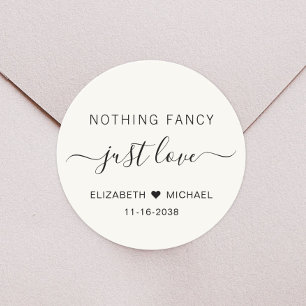 Sticker Rond Rien de fantaisie Just Love Mariage