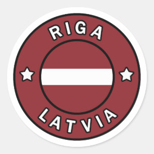 Sticker Rond Riga Lettonie