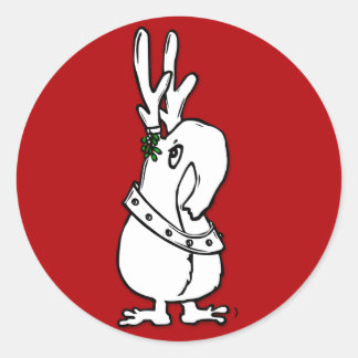 Sticker Rond Rindeer, Pour La Scellation De Vos Enveloppes.