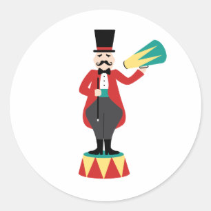 Sticker Rond Ringmaster cirque