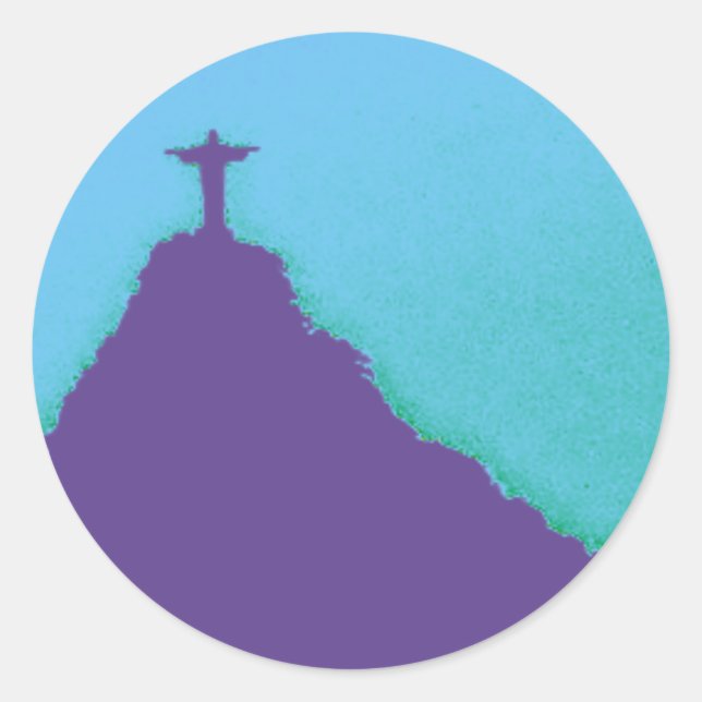 Sticker Rond Rio Corcovado Cristo (Devant)