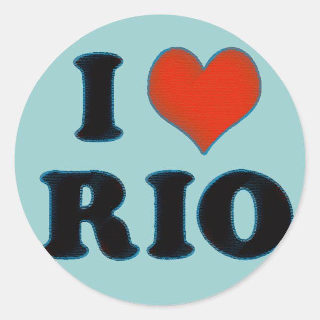 Sticker Rond rio de janeiro - I love Rio (Devant)