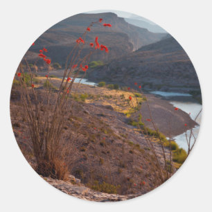 Sticker Rond Rio Grande traversant le désert du Chihuahuan