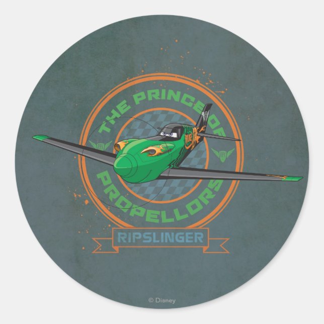 Sticker Rond Ripslinger - Le Prince des Propellateurs (Devant)