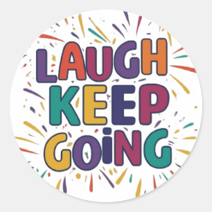 Sticker Rond rire continuer