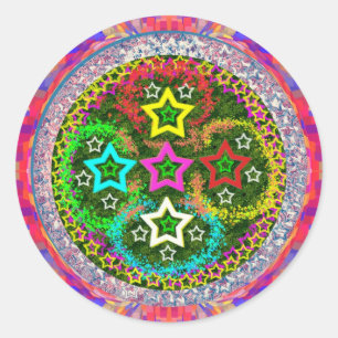 Sticker Rond RISING 5Etoiles - Enfants aiment Cinq Etoiles