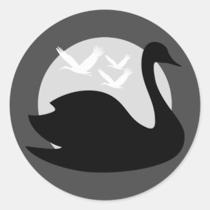 Sticker Rond Risque de queue pour les noirs