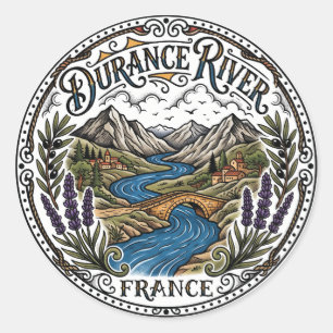 Sticker Rond Rivière Durance France