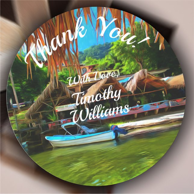 Sticker Rond Rivière Mismaloya 0331 (Créateur téléchargé)