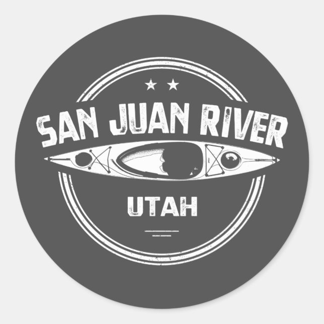 Sticker Rond Rivière San Juan, Utah (Devant)